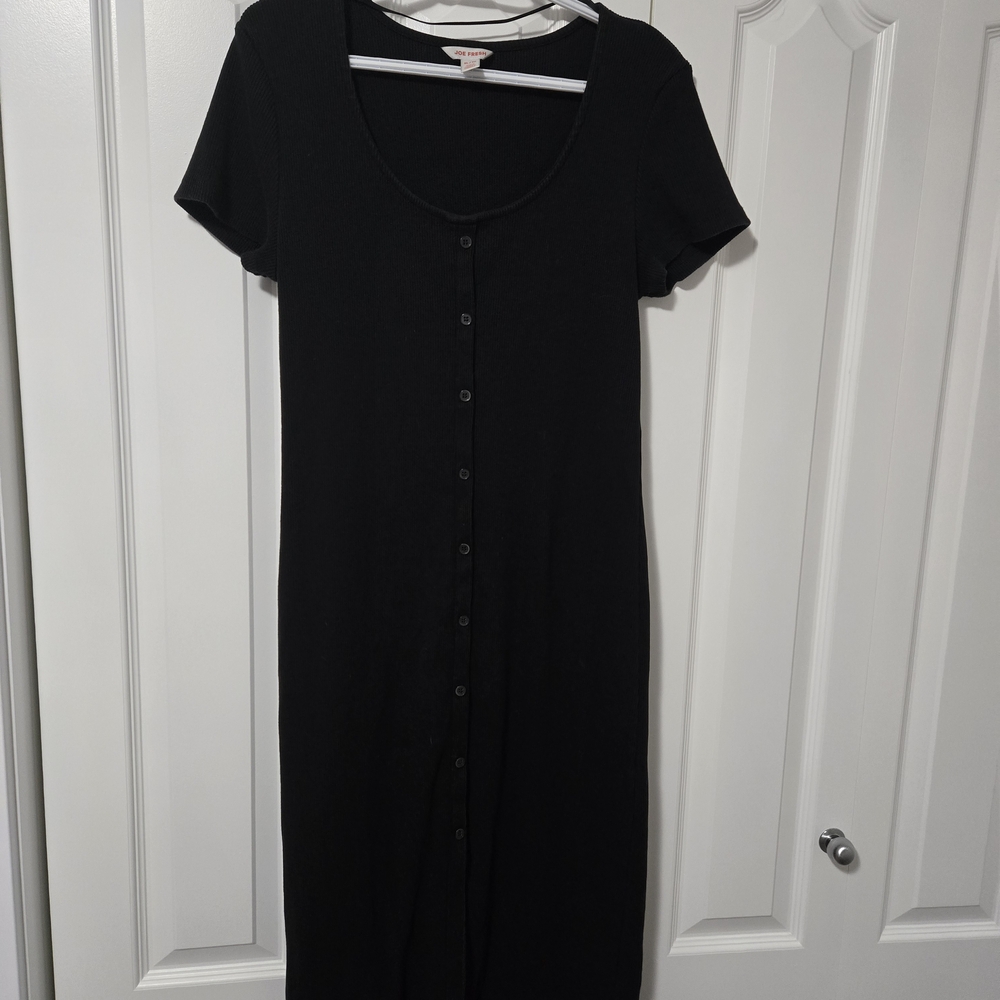 Joe Fresh Black Bodycon Short Sleeve Dress